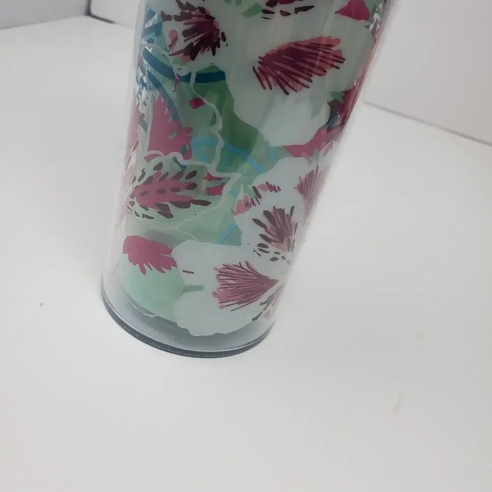 Starbucks Plastic Floral travel mug Large 20 oz New with tags